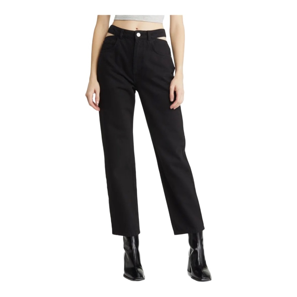 Frame Tight Waist Cutout Denim Jeans
